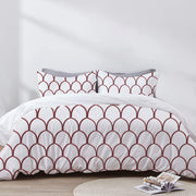 Thalia - 3 Piece Crewel Embroidered Duvet Set | Linen Cotton Mix |