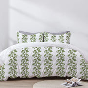 Xanthe - 3 Piece Crewel Embroidered Duvet Set | Linen Cotton Mix |