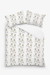 Sofia - 3 Piece Crewel Embroidered Duvet Set | Linen Cotton Mix |