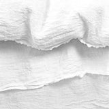 Raw Edged White - 100% Pure Linen | Linen Cotton Mix | 3 Piece Duvet