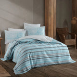 Hobby Talisa Aqua - Double Poplin Quilted Duvet Cover Set