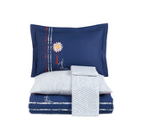 Hobby Olimpia Navy Blue - Poplin Double Duvet Cover Set