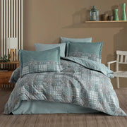 Hobby Lucia Green - Double Poplin Quilted Duvet Cover Set