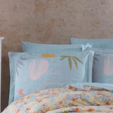 Hobby Lily Blue-Poplin Double Duvet Cover Set