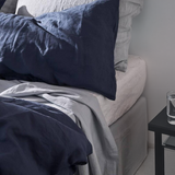 Navy Blue - 100% Pure Linen | Linen Cotton Mix | 3 Piece Duvet Cover