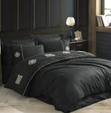 Hobby Elegant Zeugma Black - Double Embroidery Satin Duvet Cover Set